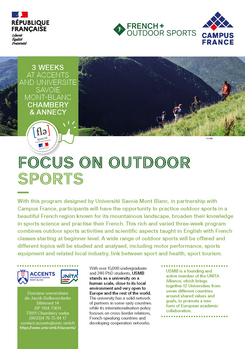 Focus on outdoor sports 
