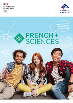 French + Sciences (image with three people under text)